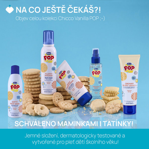 CHICCO Tělové mléko Vanilla POP pro děti a teenagery 150 ml