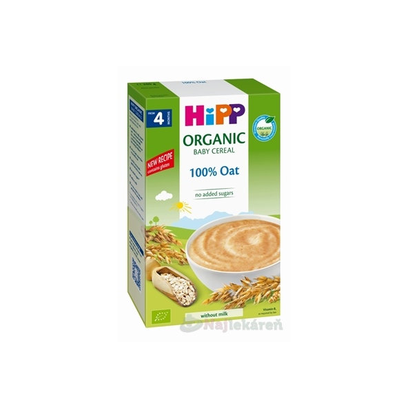HiPP BIO nemléčná ovesná kaše 100% 4m+ 200 g
