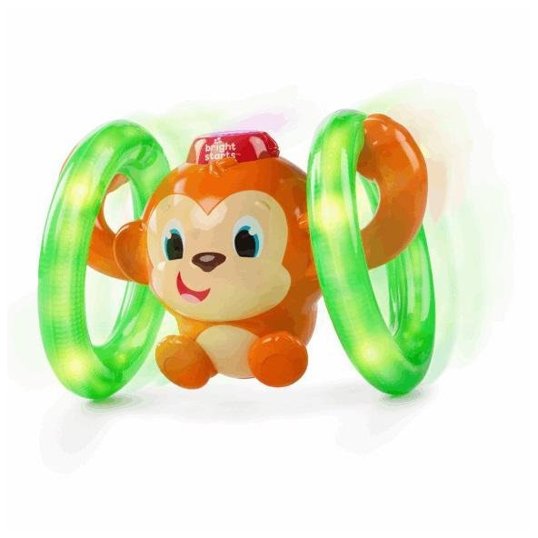 Bright Starts hudobná svietiaca opička Roll & Glow 6-36m