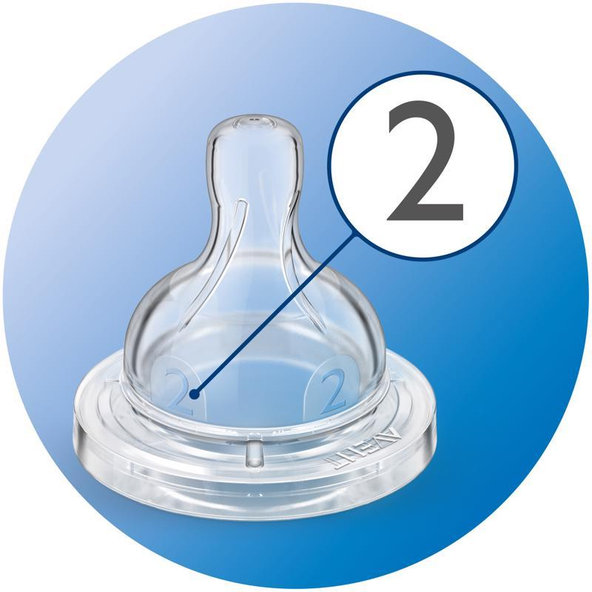 Philips AVENT dudlík anti-colic 2 otvory 1 m 2 ks
