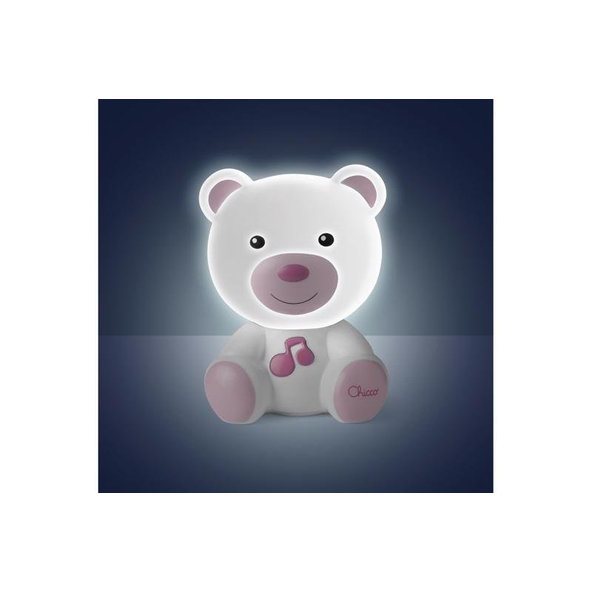 Chicco hudební noční světlo Medvídek růžová 0 m+