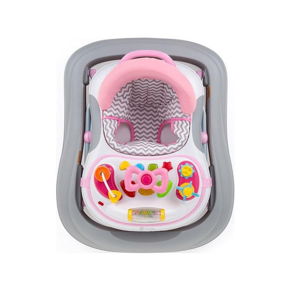 PETITE&MARS chodítko se zvukem Monty Chevron Pink