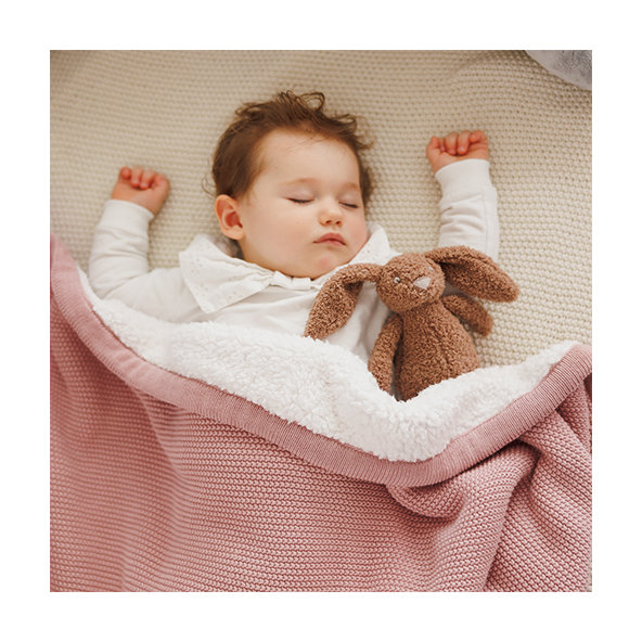 Babyono deka s fleecovou podšívkou 75×100 cm růžová