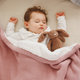 Babyono deka s fleecovou podšívkou 75×100 cm růžová