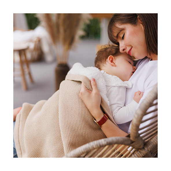 Babyono deka s fleecovou podšívkou 75×100 cm béžová