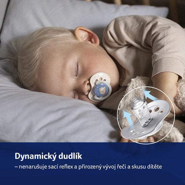 LOVI Dudlík silikonový dynamický Night&Day 0-6 m 2 ks