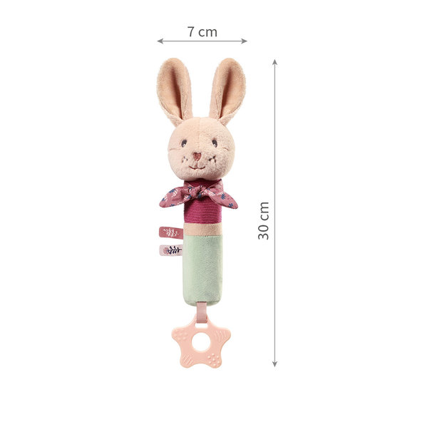 Babyono Rabbit Karo pískací hračka s kousátkem 3 m+