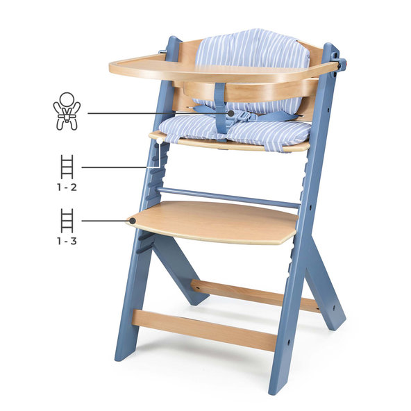 Kinderkraft jídelní židlička Nordic Breeze s polštářem