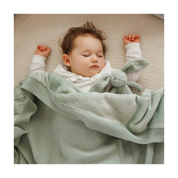 Babyono deka z přírodní bavlny 0 m+ 75×100 cm šalvějová