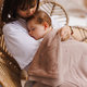 Babyono deka z přírodní bavlny 0 m+ 75×100 cm tmavě béžová