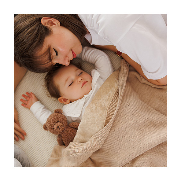 Babyono deka z přírodní bavlny 0 m+ 75×100 cm světle béžová