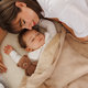 Babyono deka z přírodní bavlny 0 m+ 75×100 cm světle béžová