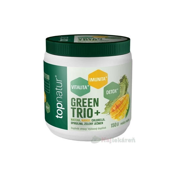 topnatur GREEN TRIO+ Matcha a Mango prášek 150 g