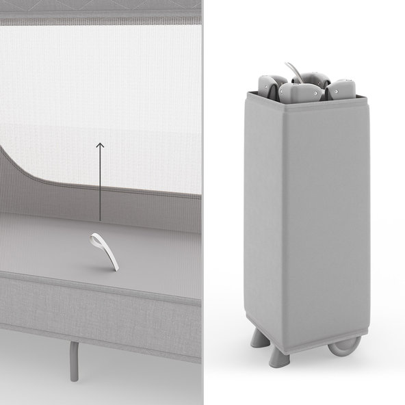 KINDERKRAFT cestovní postýlka Leody Up Grey