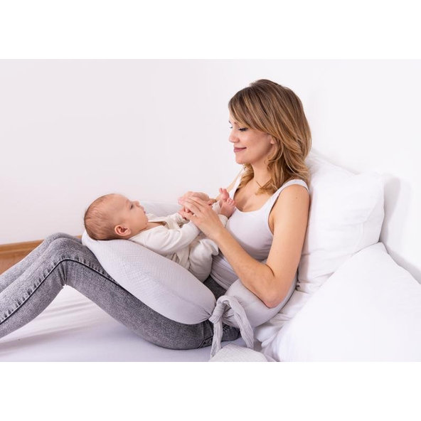 Babymatex kojicí polštář Moon mušelín světle šedá 260 cm