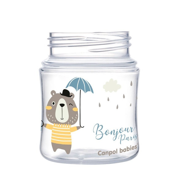 Canpol Babies Bonjour Paris široká kojenecká láhev modrá 120 ml