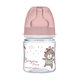 Canpol babies Láhev s širokým hrdlem Bonjour Paris růžová 120 ml