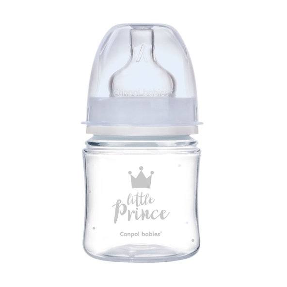 Canpol Babies láhev se širokým hrdlem Royal Baby modrá 120 ml