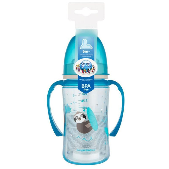 Canpol Babies Exotic Animals tréninkový hrneček modrý 240 ml