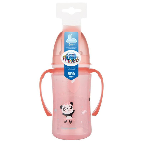Canpol Babies Exotic Animals tréninkový hrneček růžový 240 ml