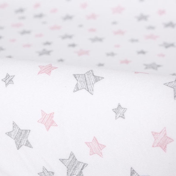 CEBA Potah na přebalovací podložku 50x70-80 cm Pink Stars 2 ks