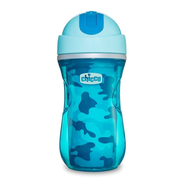 Chicco termo hrneček Sport se slámkou modrý 266 ml 14 m+