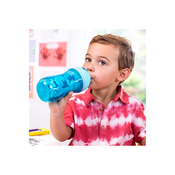 Chicco termo hrneček Sport se slámkou modrý 266 ml 14 m+