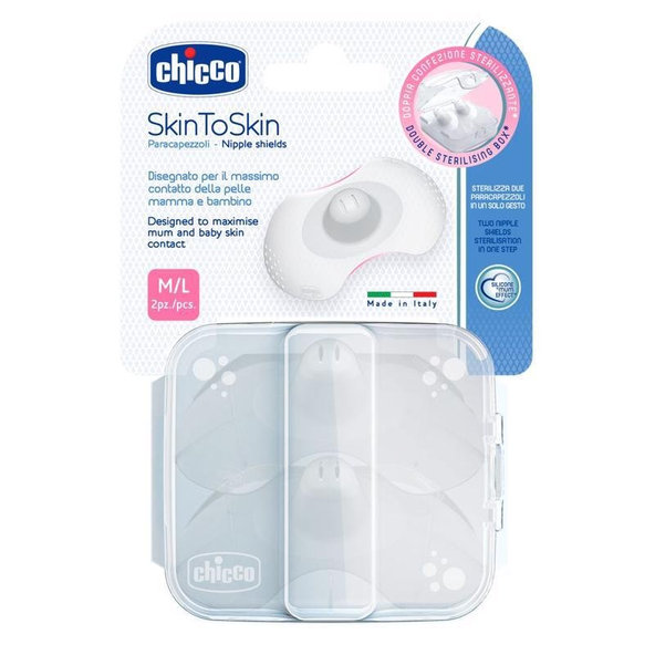 Chicco chránič bradavky SkinToSkin silikon M/L 2 ks