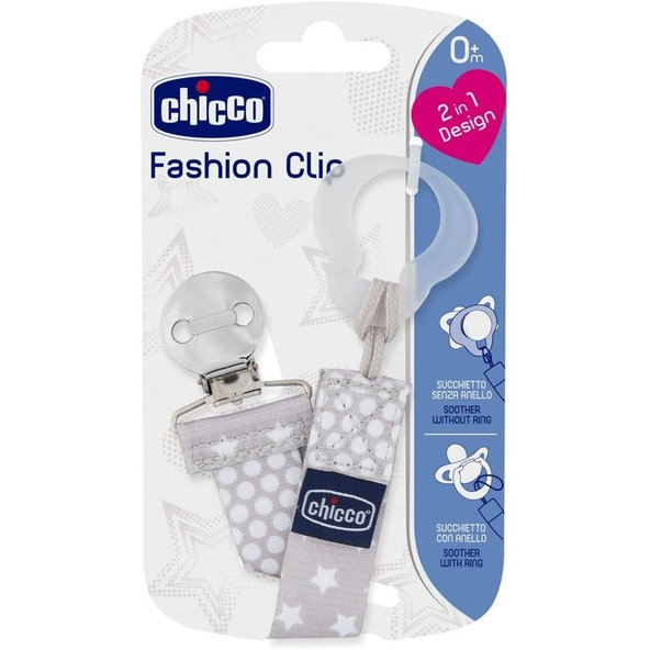 Chicco klip na dudlík Fashion neutral