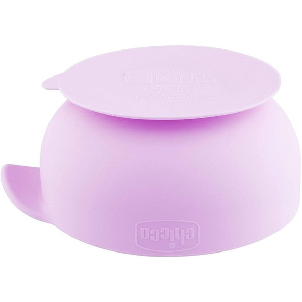 Chicco silikonová miska s přísavkou růžová 6 m+