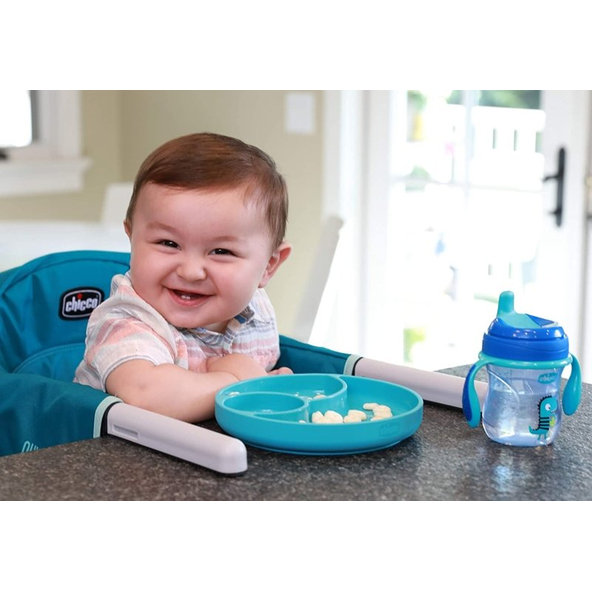Chicco silikonový talíř modrozelená 12 m+
