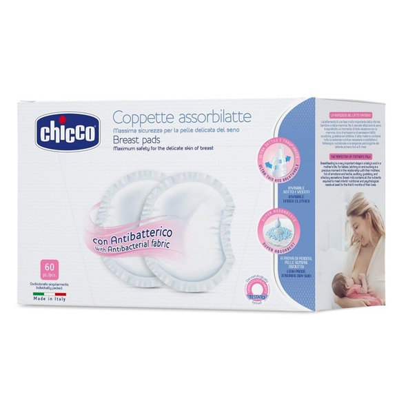 Chicco antibakteriální vložky do podprsenky 60 ks