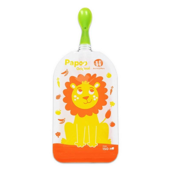 PETITE&MARS kapsička na jídlo Papoo Original Lion 6 ks