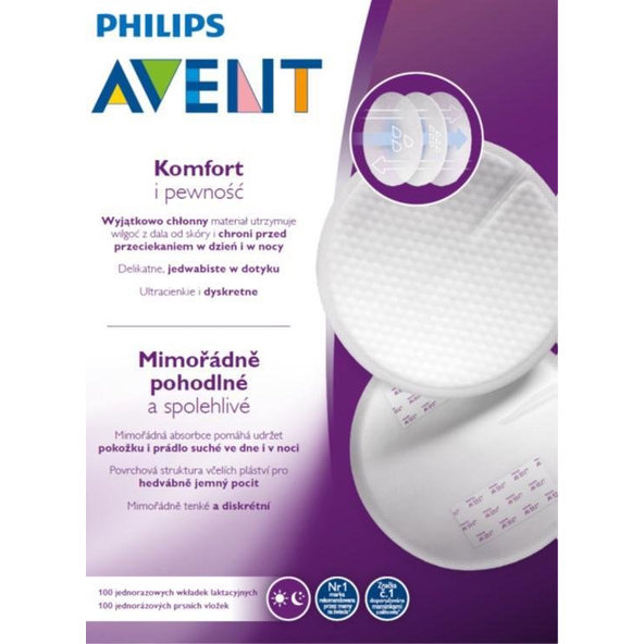 Philips AVENT jednorázové vložky do podprsenky 100 ks