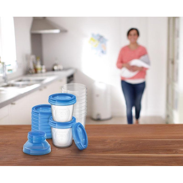 Philips AVENT VIA zásobníky na mateřské mléko 10 ks
