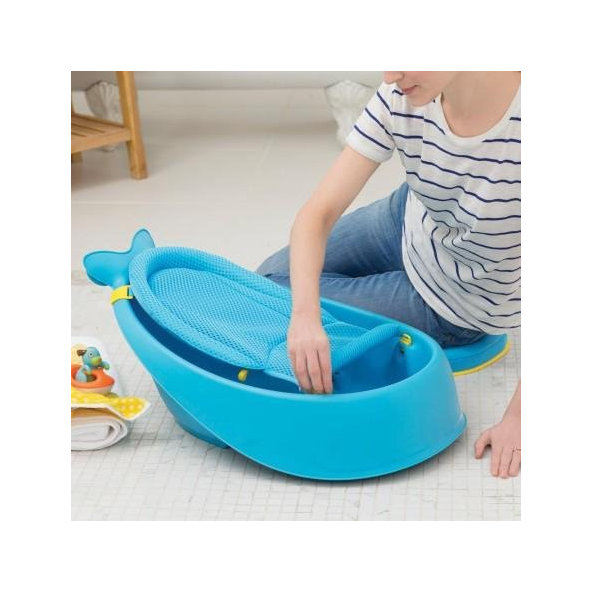 SKIP HOP Moby vanička s ergonomickou podložkou modrá