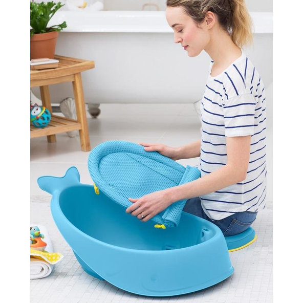 SKIP HOP Moby vanička s ergonomickou podložkou modrá