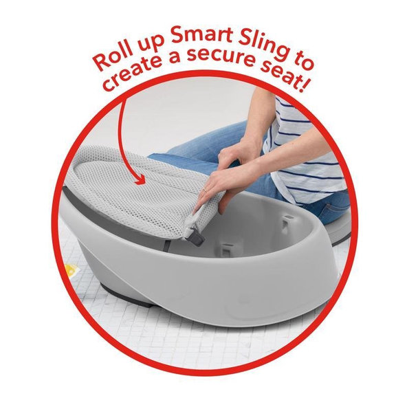 SKIP HOP Moby 3fázová vanička s ergonomickou podložkou šedá
