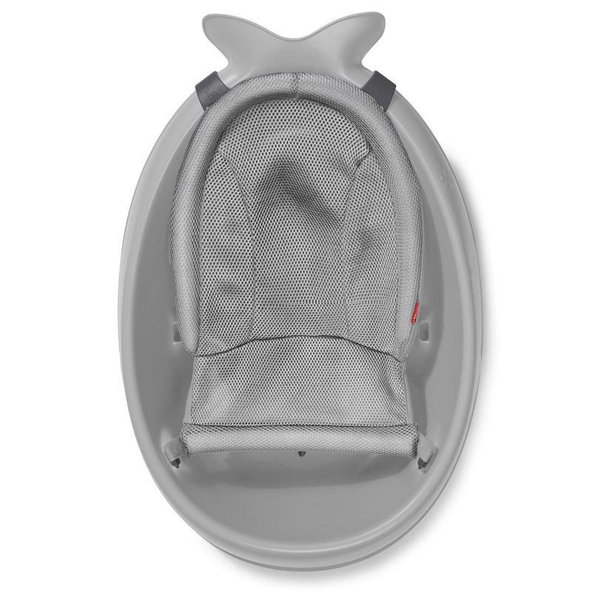 SKIP HOP Moby 3fázová vanička s ergonomickou podložkou šedá