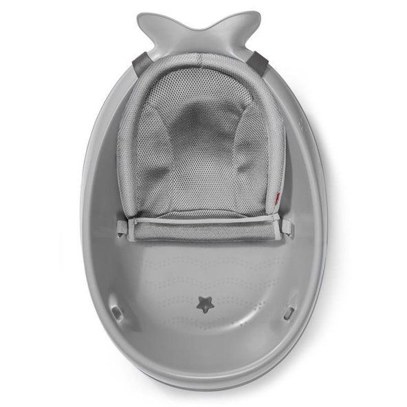 SKIP HOP Moby 3fázová vanička s ergonomickou podložkou šedá
