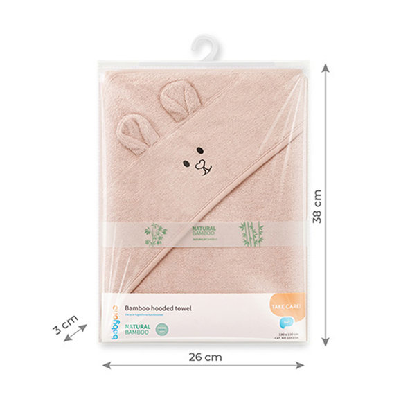 Babyono Super Soft bambusová osuška 100×100 cm růžová