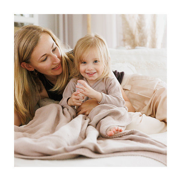 Babyono deka z přírodní bavlny 0 m+ 75×100 cm světle béžová