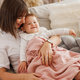 Babyono deka z přírodní bavlny 0 m+ 75×100 cm růžová