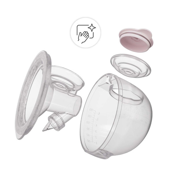 Kinderkraft odsávačka mlieka Double Hands-free Gentle Flow Pink