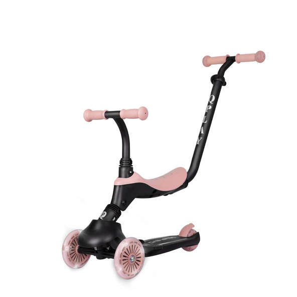 QPLAY Odrážedlo a koloběžka Sema Evo 6v1 Coral Pink 12 m+