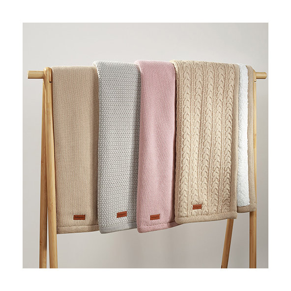 Babyono deka s fleecovou podšívkou 75×100 cm béžová