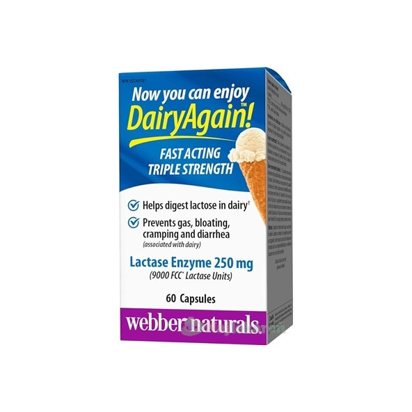 Webber Naturals Laktáza enzym 9000 FCC 60 kapslí