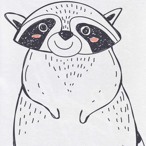 CEBA Přebalovací podložka měkká 50x70 cm Raccoon