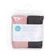 CEBA Prostěradlo do kočárku 73-80x30-37 cm Dark Grey + Pink 2 ks