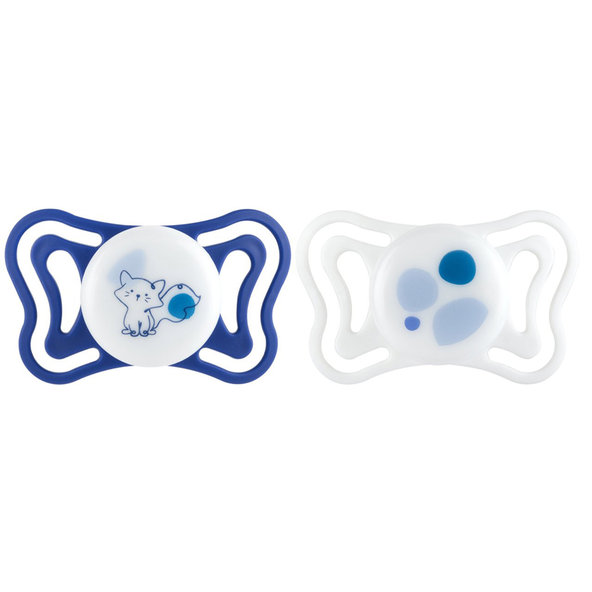 CHICCO Dudlíky Physioforma Light ortodontické modré 16-36m 2 ks
